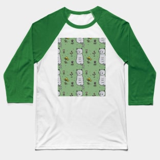 Pattern cute cats ,Funny cats Baseball T-Shirt